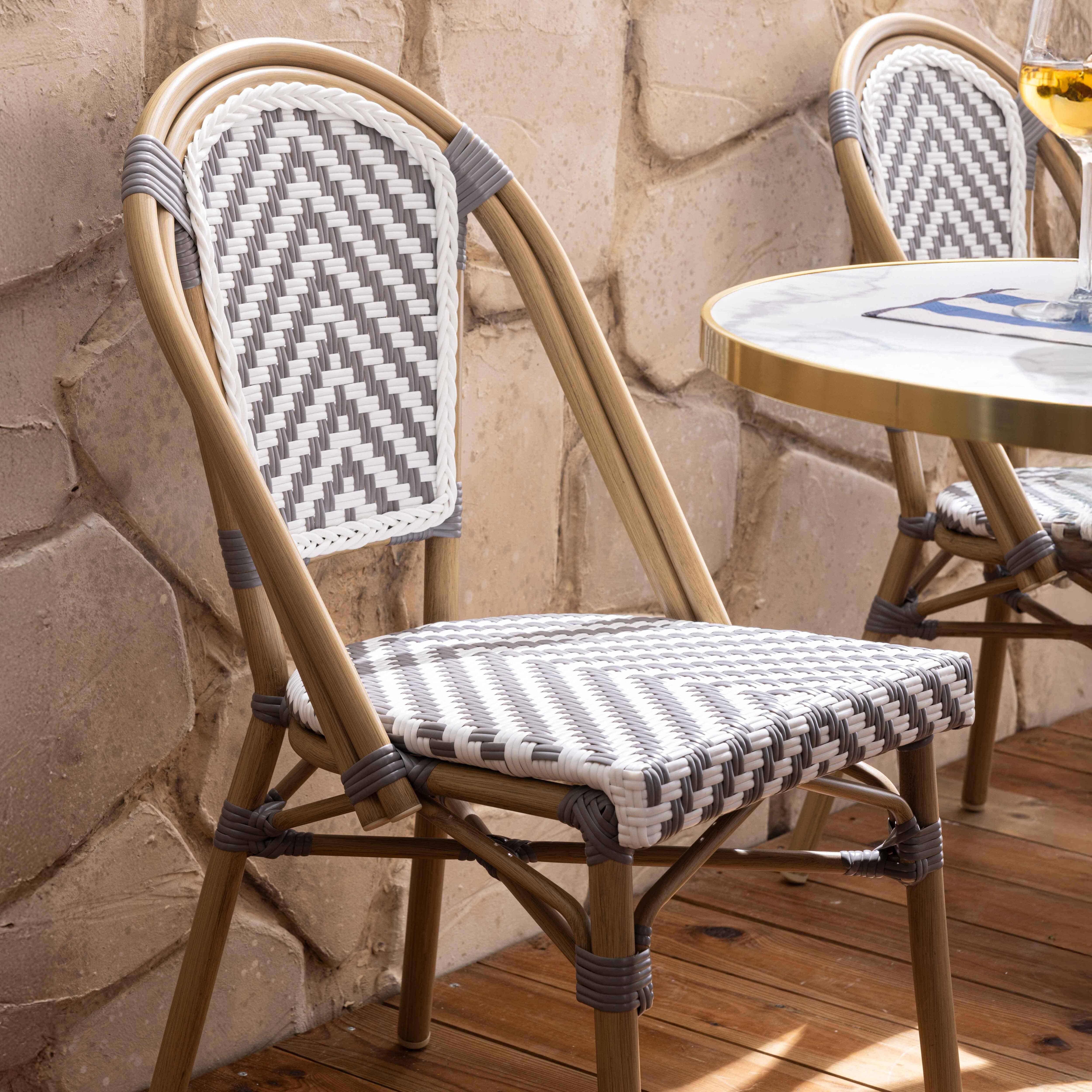 Oviala - Chaise de terrasse en aluminium et rotin synthétique Auteuil - Oviala - Image 6