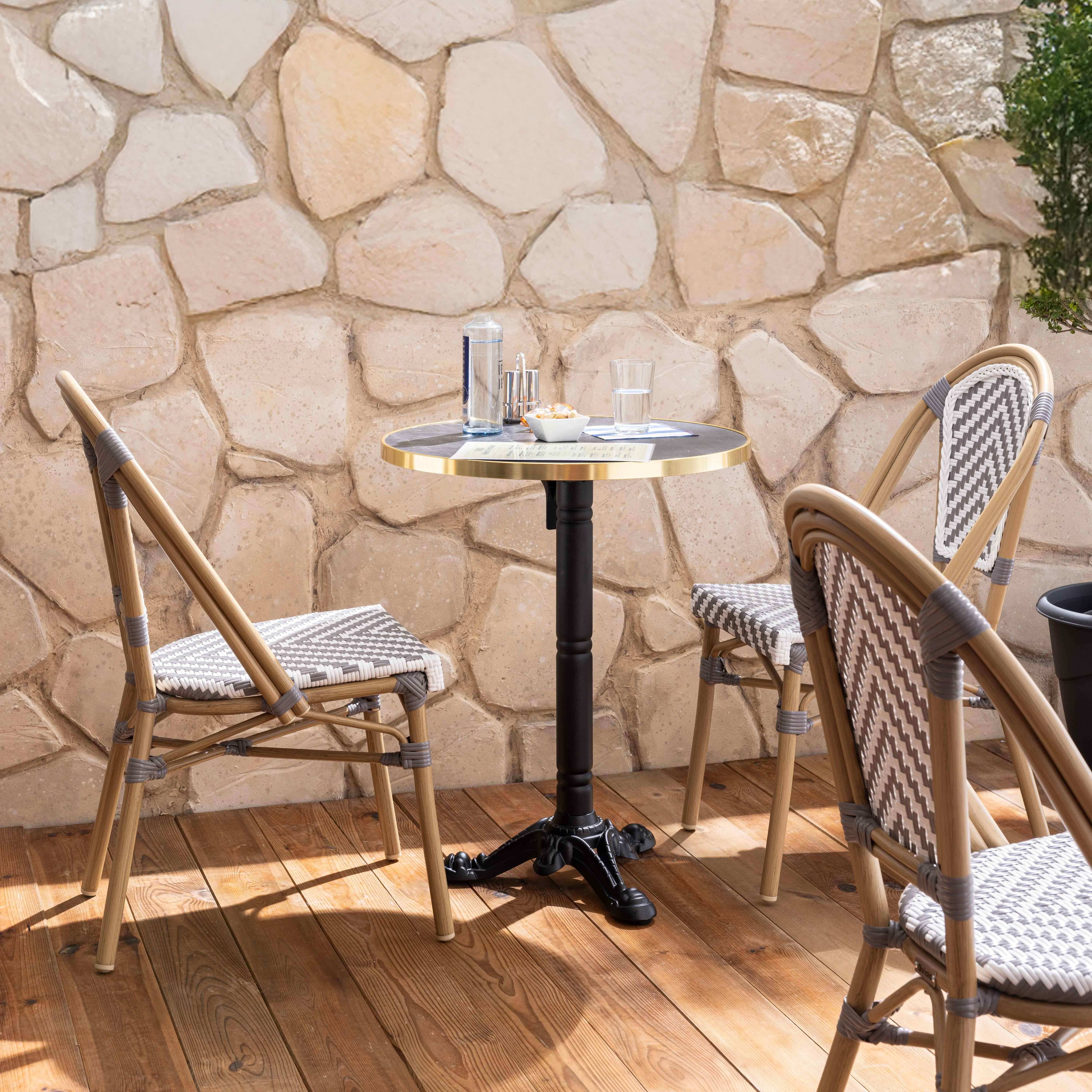 Oviala - Chaise de terrasse en aluminium et rotin synthétique Auteuil - Oviala - Image 3