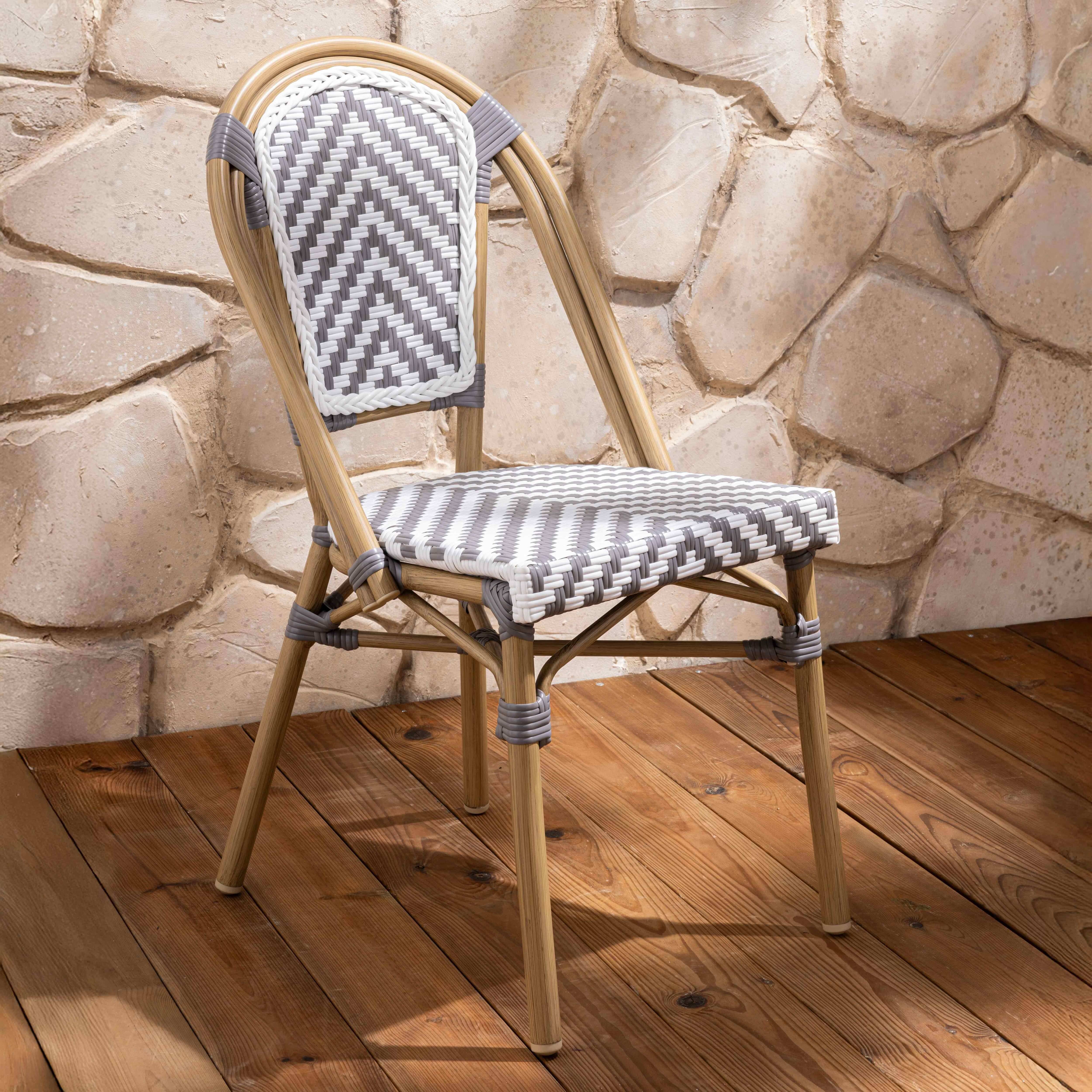 Oviala - Chaise de terrasse en aluminium et rotin synthétique Auteuil - Oviala - Image 2