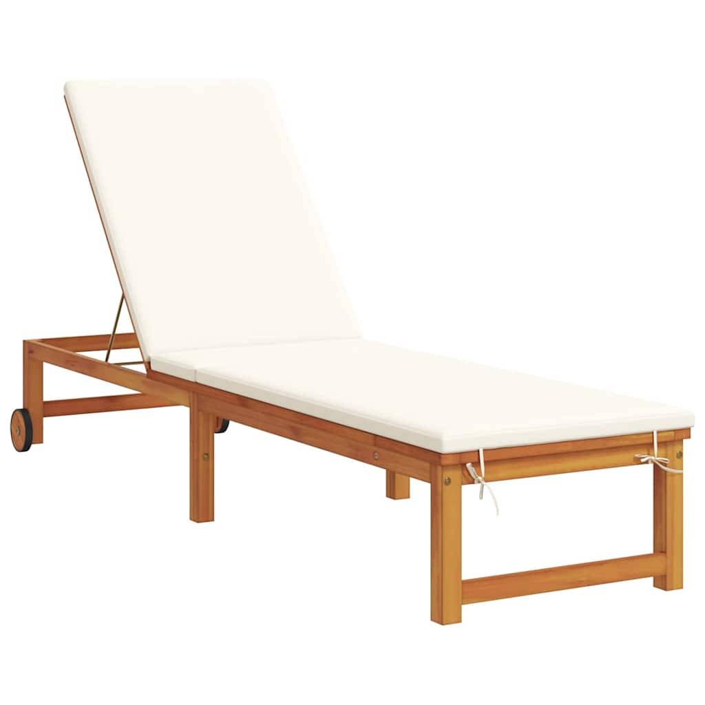 Transat | Bain de soleil | Chaise longue Marron 202 x 53 x 89 cm Bois d'Acacia Massif - Image 1