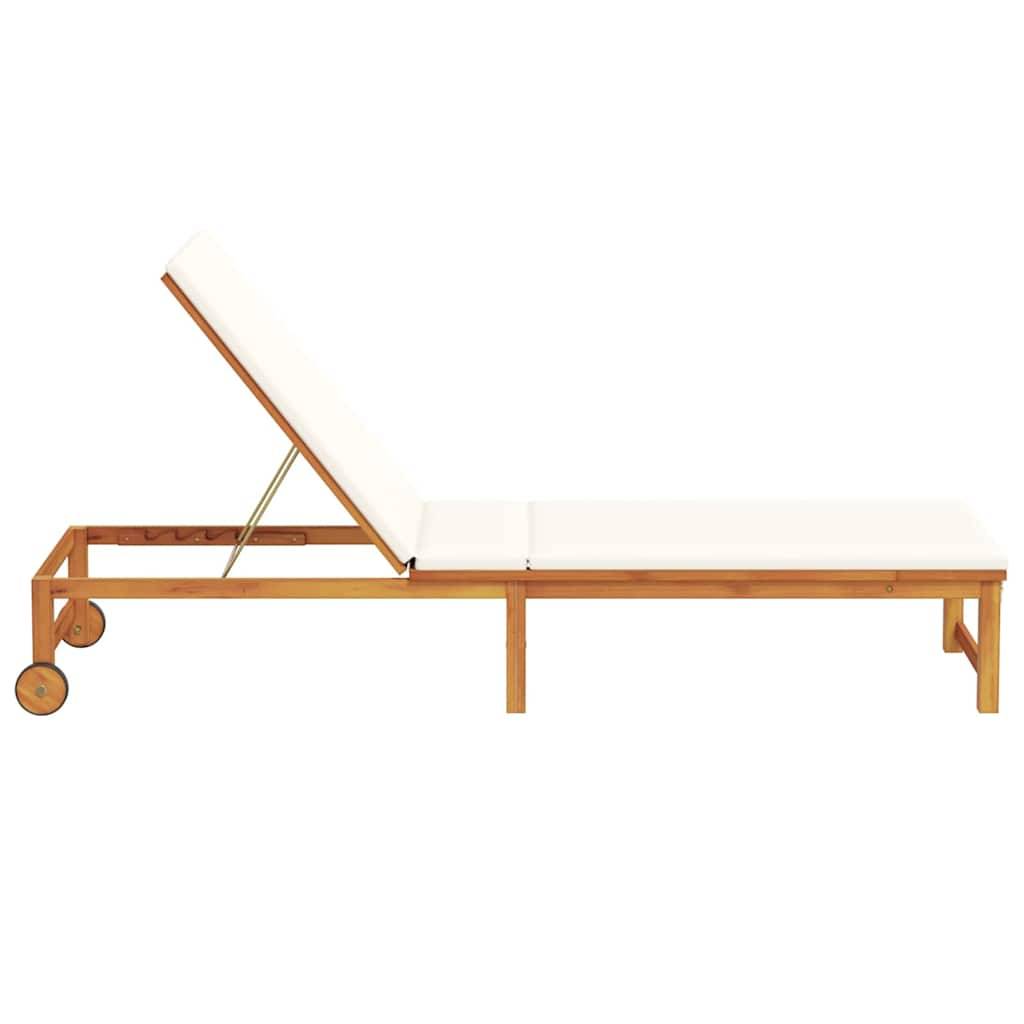 Transat | Bain de soleil | Chaise longue Marron 202 x 53 x 89 cm Bois d'Acacia Massif - Image 5