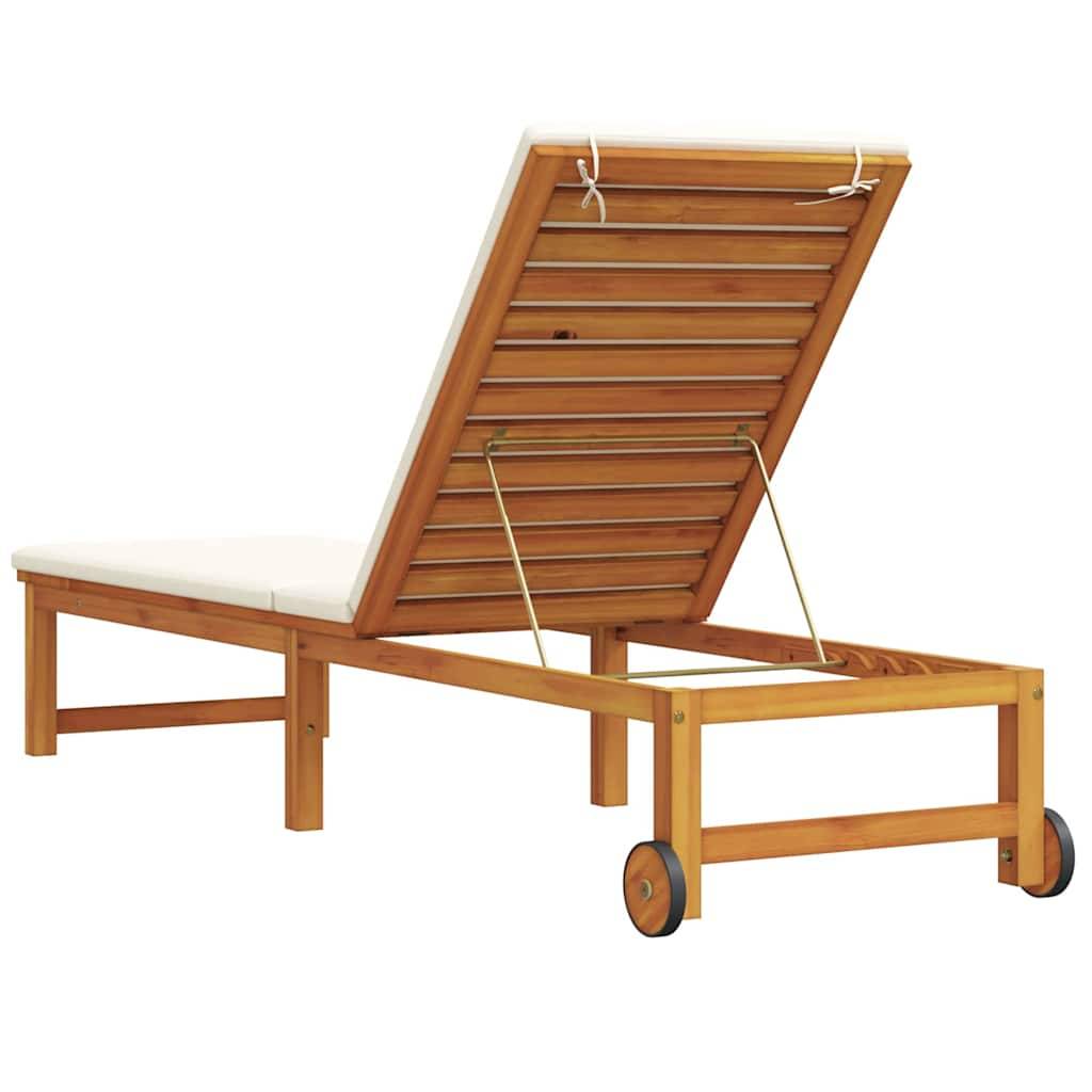Transat | Bain de soleil | Chaise longue Marron 202 x 53 x 89 cm Bois d'Acacia Massif - Image 6