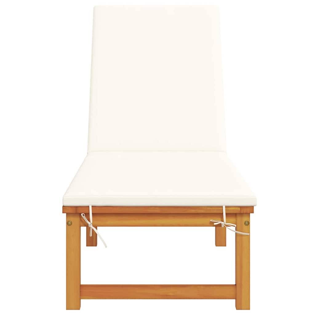 Transat | Bain de soleil | Chaise longue Marron 202 x 53 x 89 cm Bois d'Acacia Massif - Image 4
