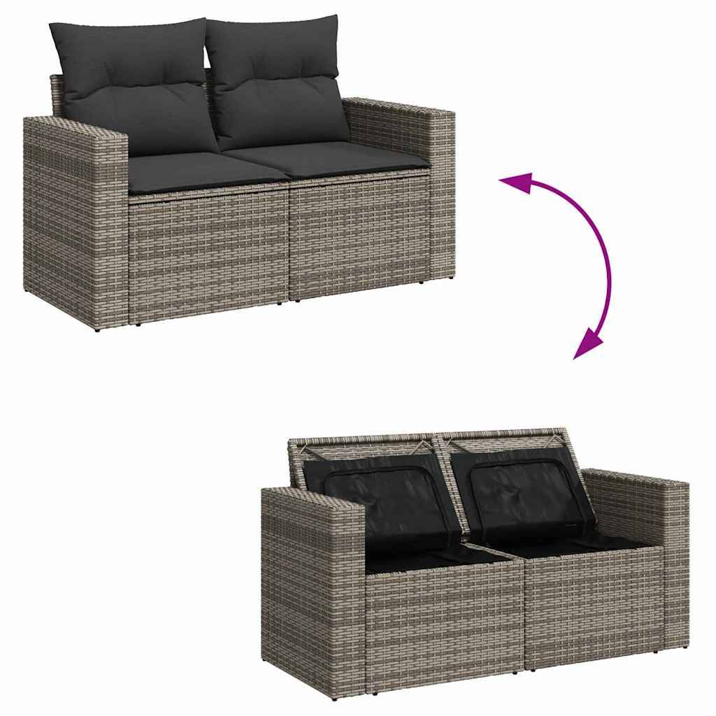 ComfortXL - Salon de Jardin Complet Poly Rotin 18 Pièces Table et Rangement Confortable Terrasse Gris – ComfortXL Outdoor Living - Image 9