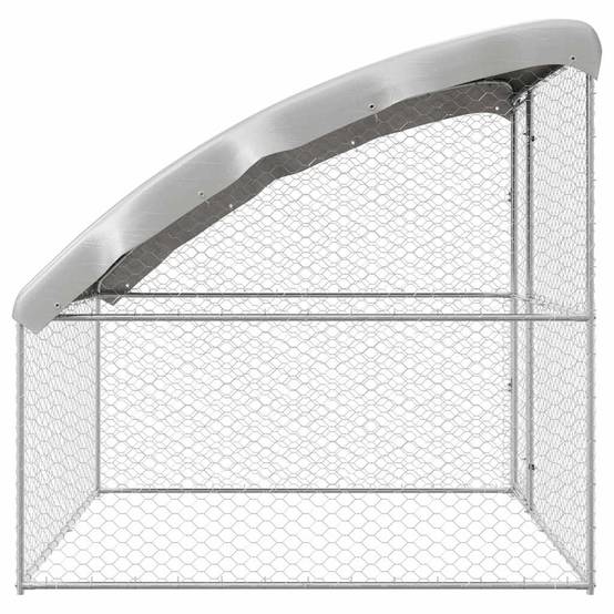 Chenil pour chien acier galvanisé argenté 200 x 200 x 200 cm, Poids:26.8kg - PANGIVO - Image 5