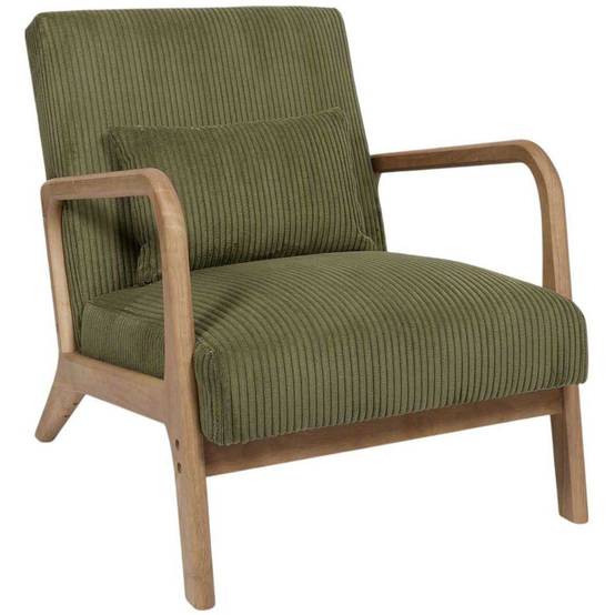 The Home Deco Factory - Fauteuil en velours côtelé Scott - Image 1