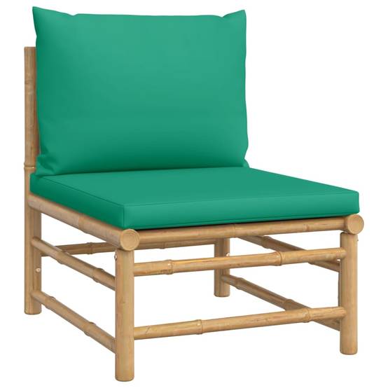 ComfortXL - Ensemble Canapé Jardin Bambou 4 pcs Coussins Vert Modulaire – ComfortXL Outdoor Living - Image 5