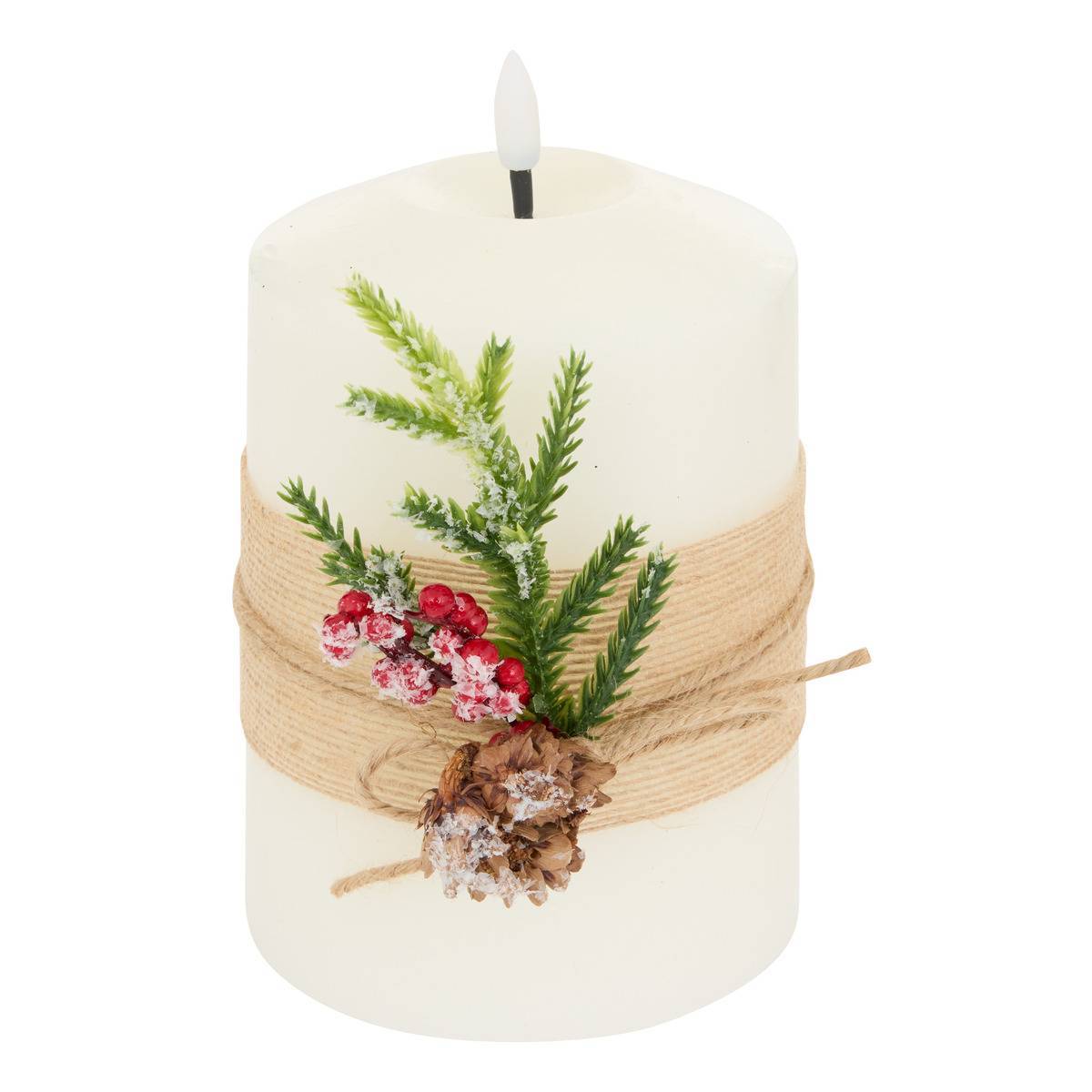 Feeric Christmas - Bougie LED Lupa blanc H. 15 cm - Feeric Lights & Christmas - Image 1