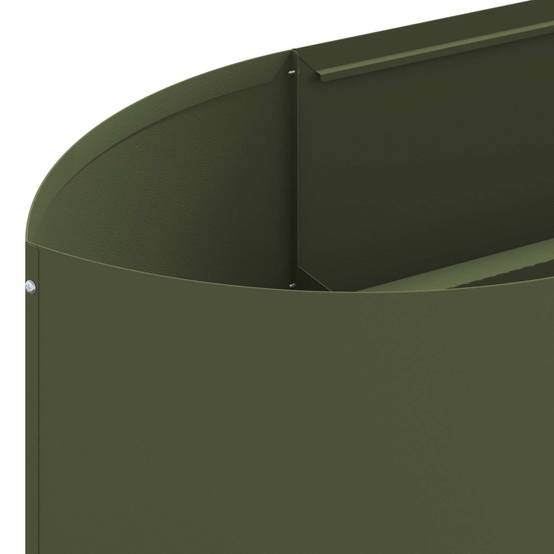 ComfortXL - Carré potager surélevé acier extérieur sans fond 380x40x40cm vert olive - ComfortXL Outdoor Living - Image 6