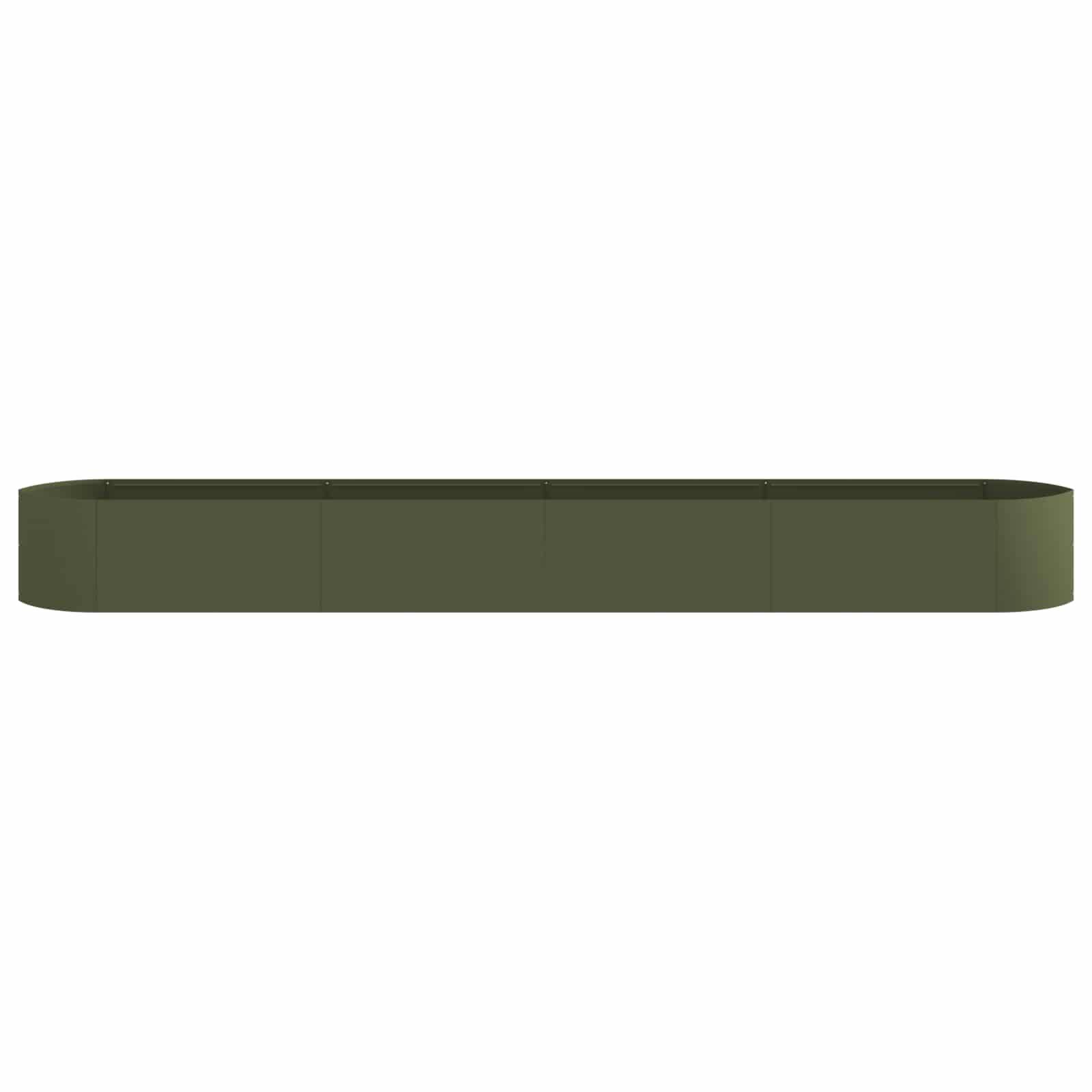 ComfortXL - Carré potager surélevé acier extérieur sans fond 380x40x40cm vert olive - ComfortXL Outdoor Living - Image 4