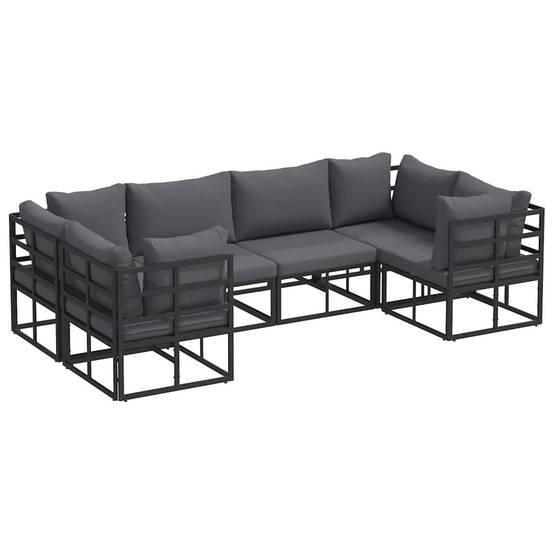 ComfortXL - Petit Salon de Jardin en Aluminium 6 Pièces Compact Pour Balcon et Terrasse Noir – ComfortXL Outdoor Living - Image 2