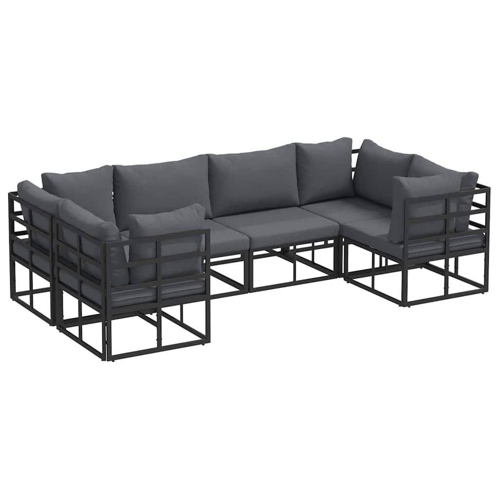 ComfortXL - Petit Salon de Jardin en Aluminium 6 Pièces Compact Pour Balcon et Terrasse Noir – ComfortXL Outdoor Living - Image 2