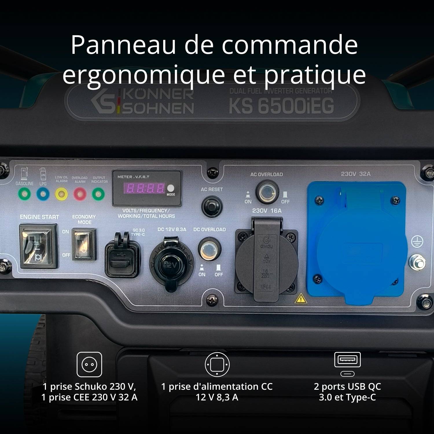 Groupe électrogène Inverter KS 6500iEG (Essence/Gaz) - Image 6