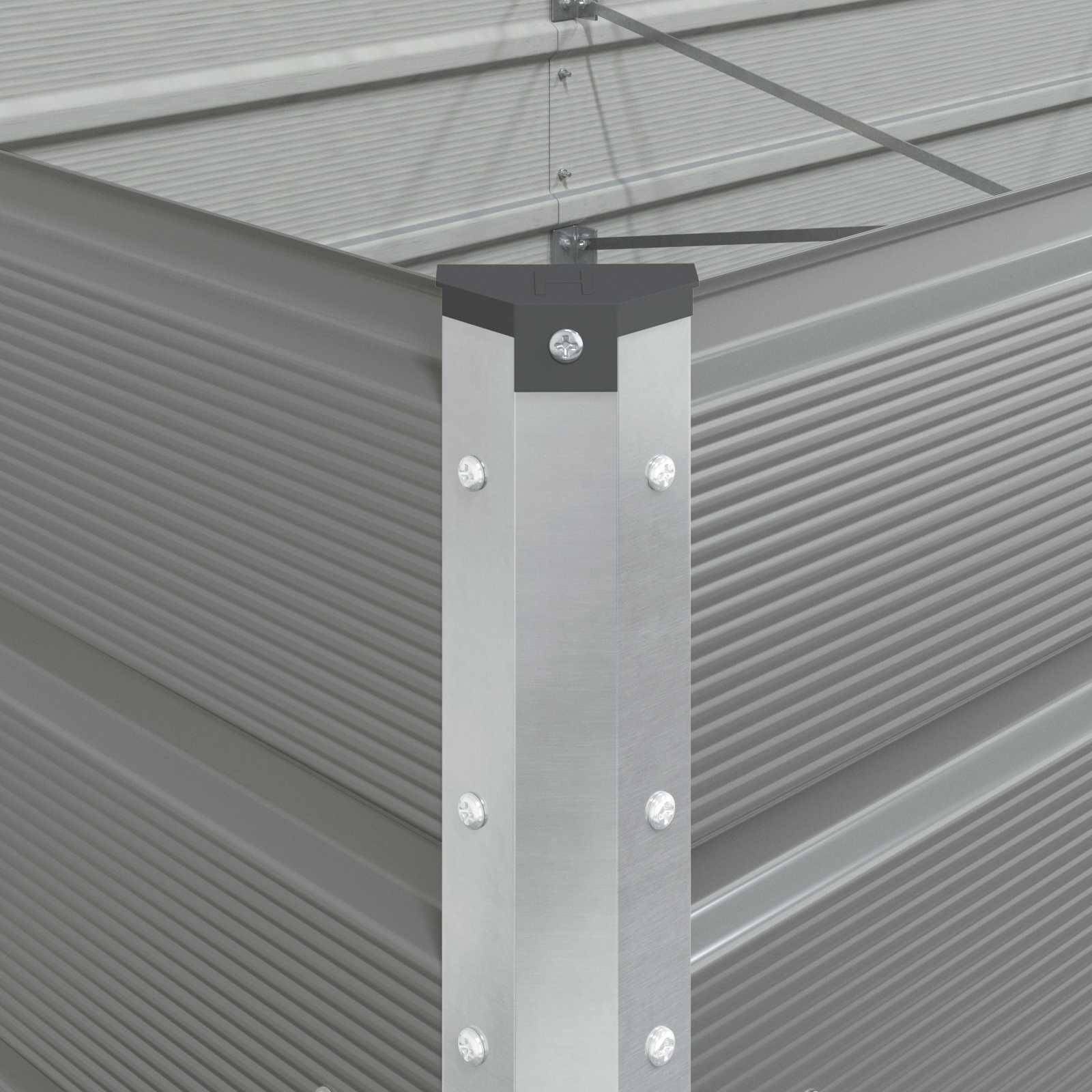 Jardinière Acier galvanisé Gris clair 480 x 100 x 45 cm - PANGIVO - Image 9