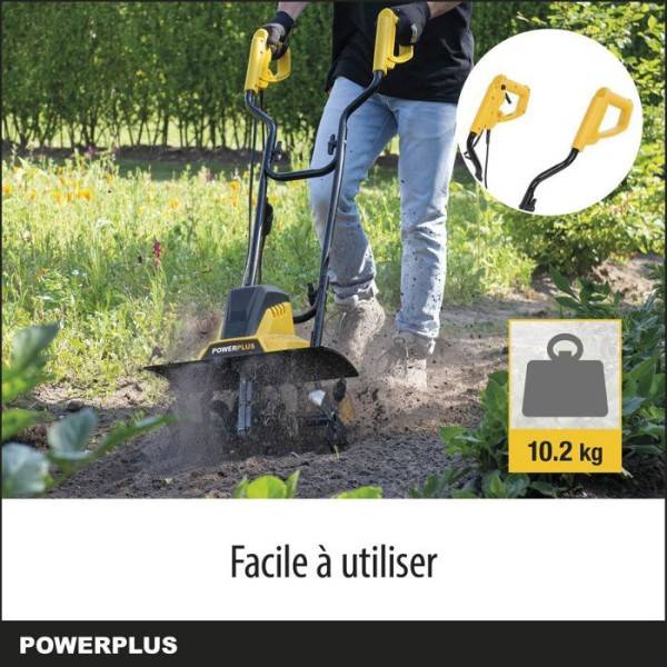 Powerplus Motoculteur Électrique POWXG72010 - 1500 W, 6 Lames, Profondeur de 220 mm et Largeur de 450 mm - Image 2