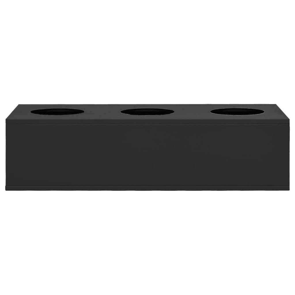 Boîte à fleurs de bureau anthracite 90 x 40 x 23 cm acier - Image 2