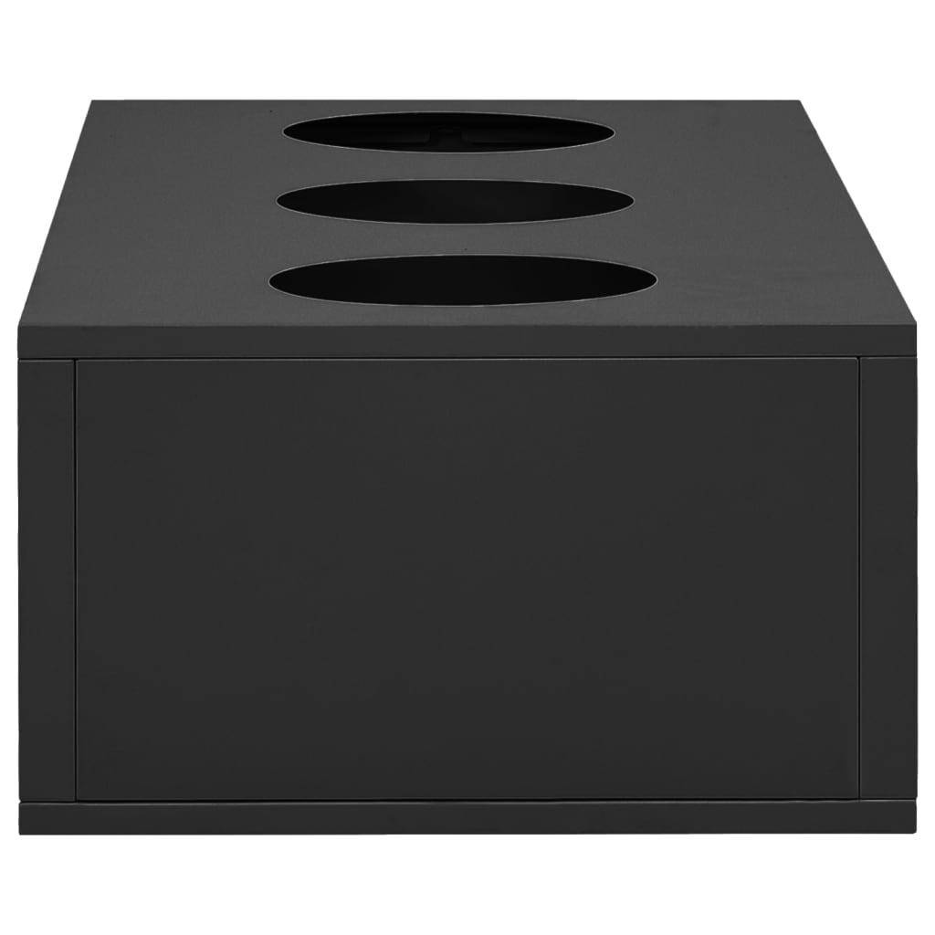 Boîte à fleurs de bureau anthracite 90 x 40 x 23 cm acier - Image 3