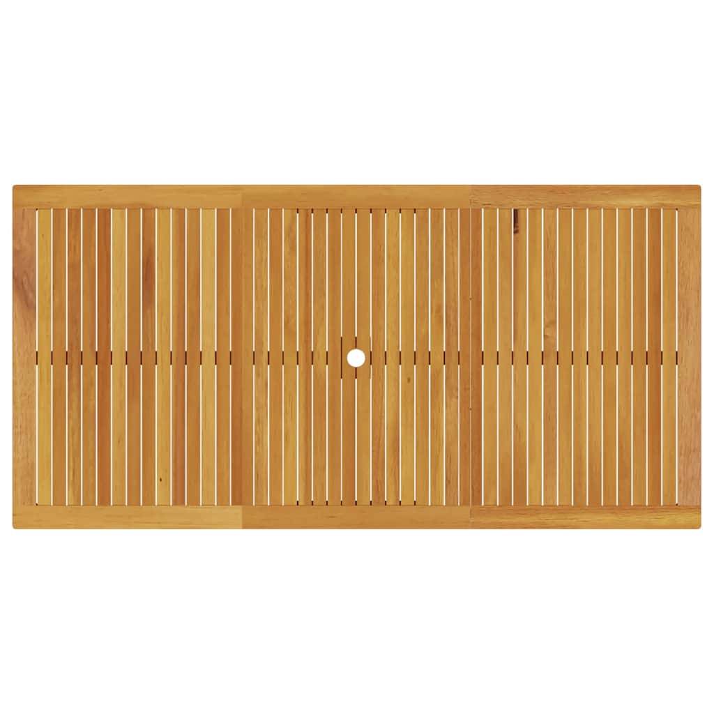 ComfortXL - Table et chaises de jardin pliantes Bois d'acacia massif pour 6 convives sur patio ou balcon Marron – ComfortXL Outdoor Living - Image 8