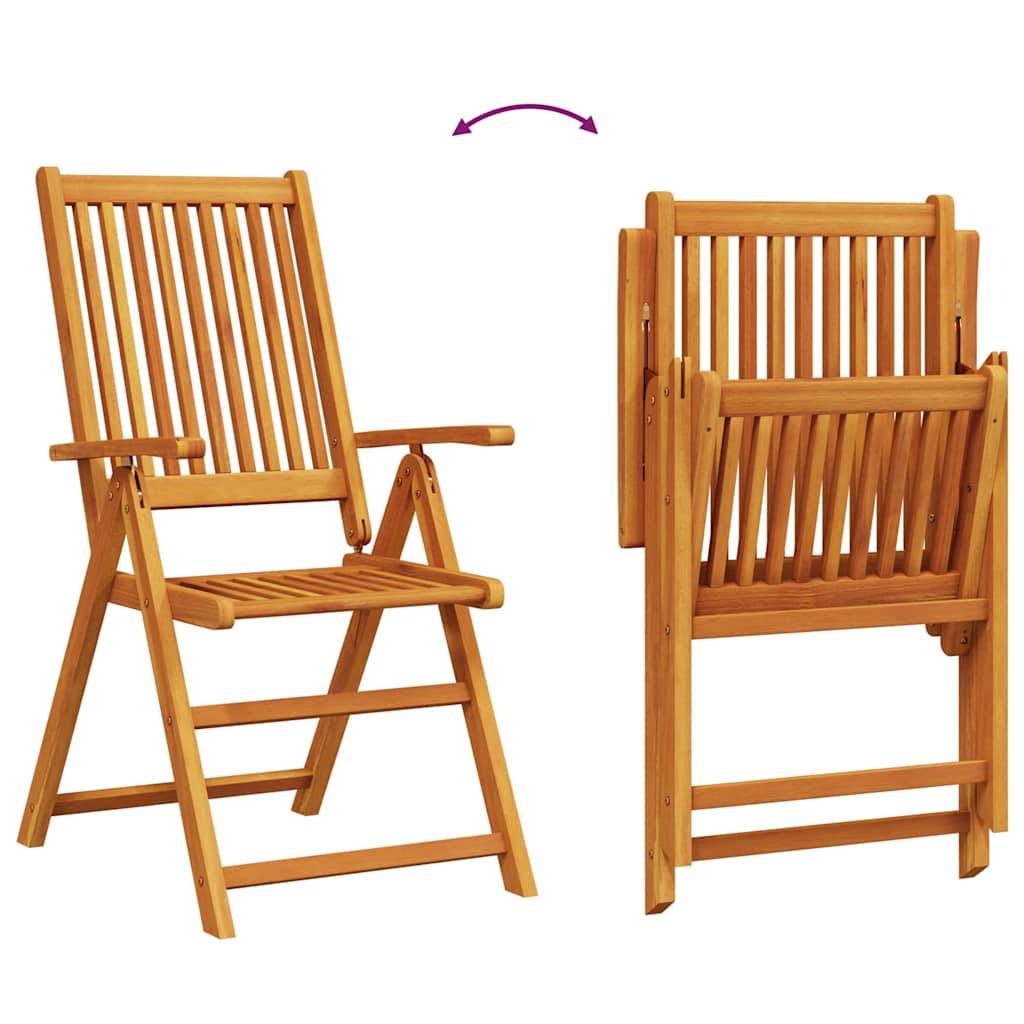 ComfortXL - Table et chaises de jardin pliantes Bois d'acacia massif pour 6 convives sur patio ou balcon Marron – ComfortXL Outdoor Living - Image 4