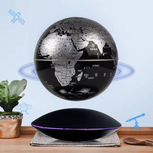 A Globe terrestre lumineux 24x24x5cm Lévitation magnétique rotative A Globe terrestre lumineux 24x24x5cm Lévitation magnétique rotative