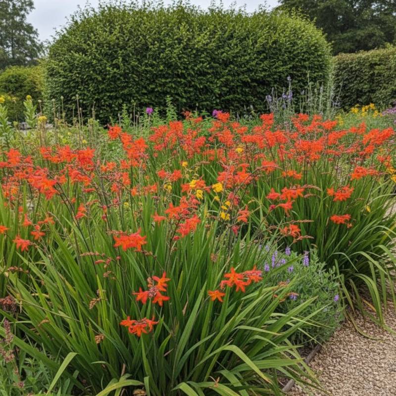 Crocosmia Clyvia, Montbretia à fleurs Orange/ - feuillage Caduc - Godet - 5/20 cm - Image 1