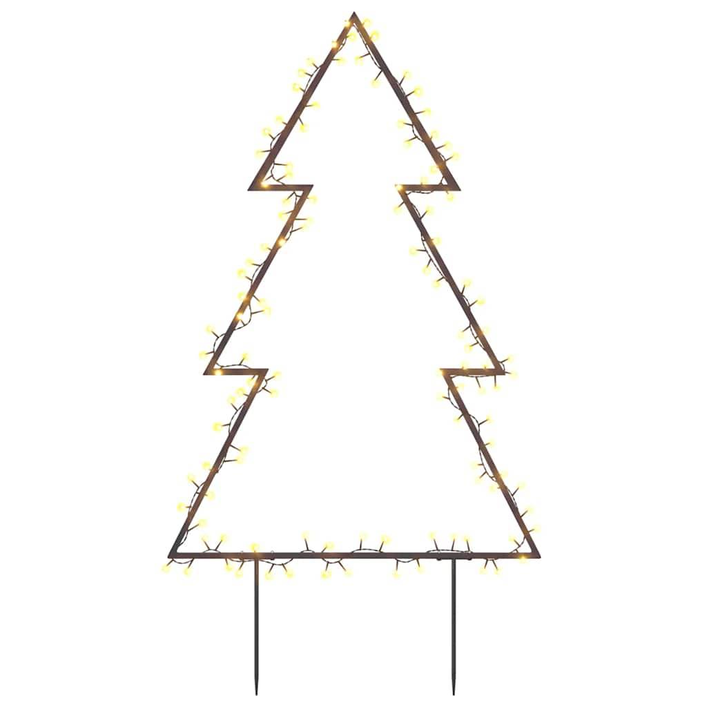 Décoration Sapin Lumineux de Jardin en Fer 115 LED avec Piquets 90 cm – ComfortXL Outdoor Living - Image 2