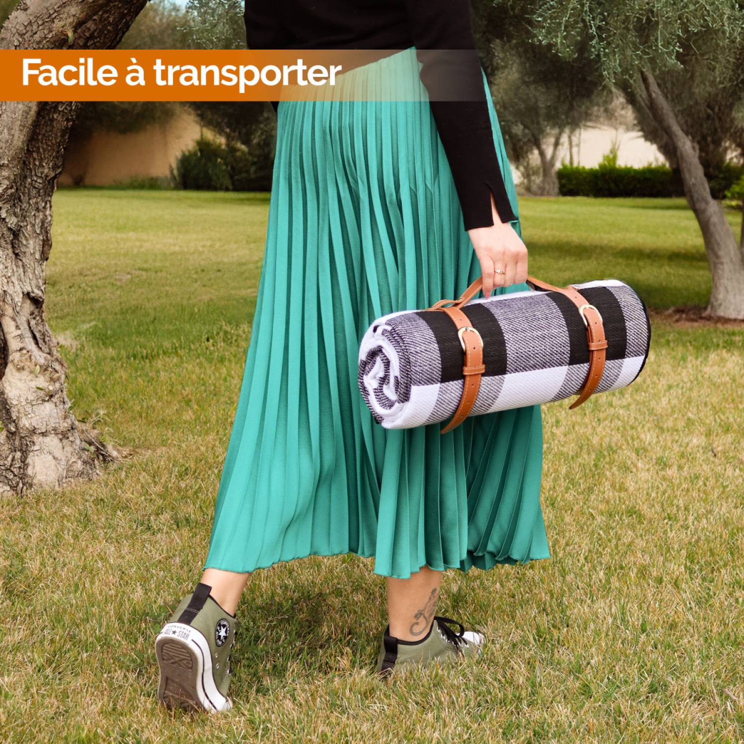 Grand Tapis De Plage Imperméable 200x210 Cm – Anti-sable, Pliable, Pique-nique