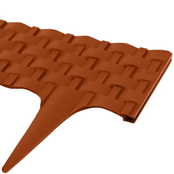 Bordure de pelouse aspect rotin terracotta 16x80 cm – Bordure jardin flexible extérieur - Image 3