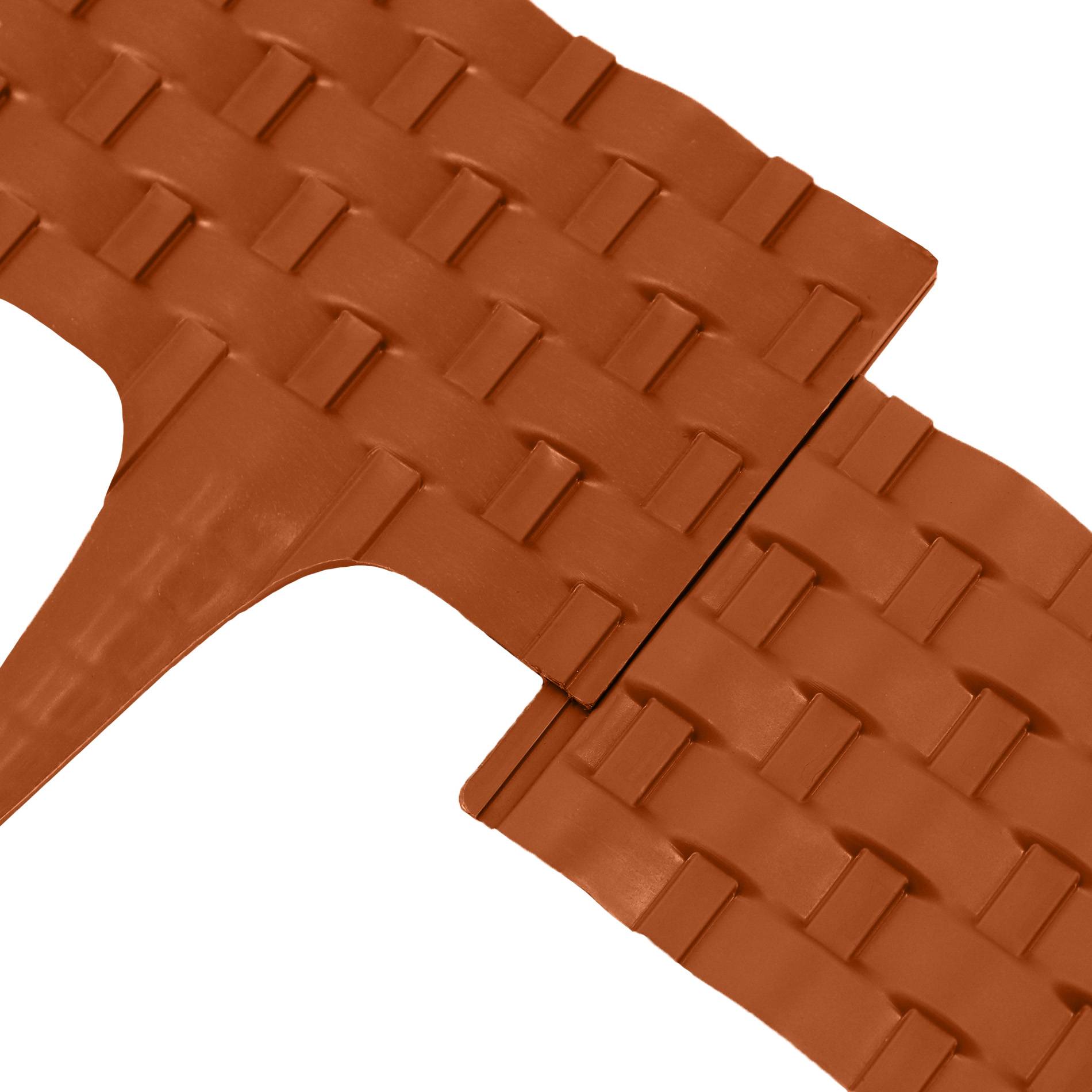Bordure de pelouse aspect rotin terracotta 16x80 cm – Bordure jardin flexible extérieur - Image 4
