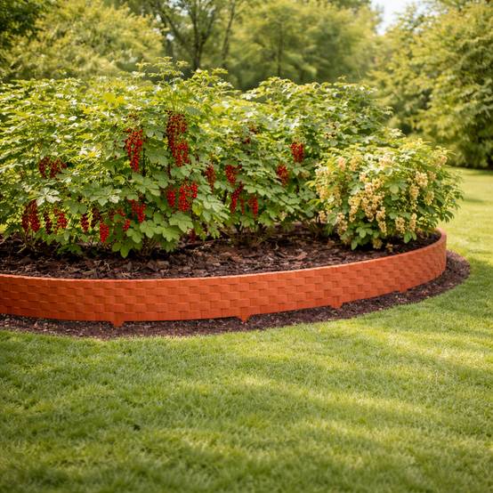 Bordure de pelouse aspect rotin terracotta 16x80 cm – Bordure jardin flexible extérieur - Image 7