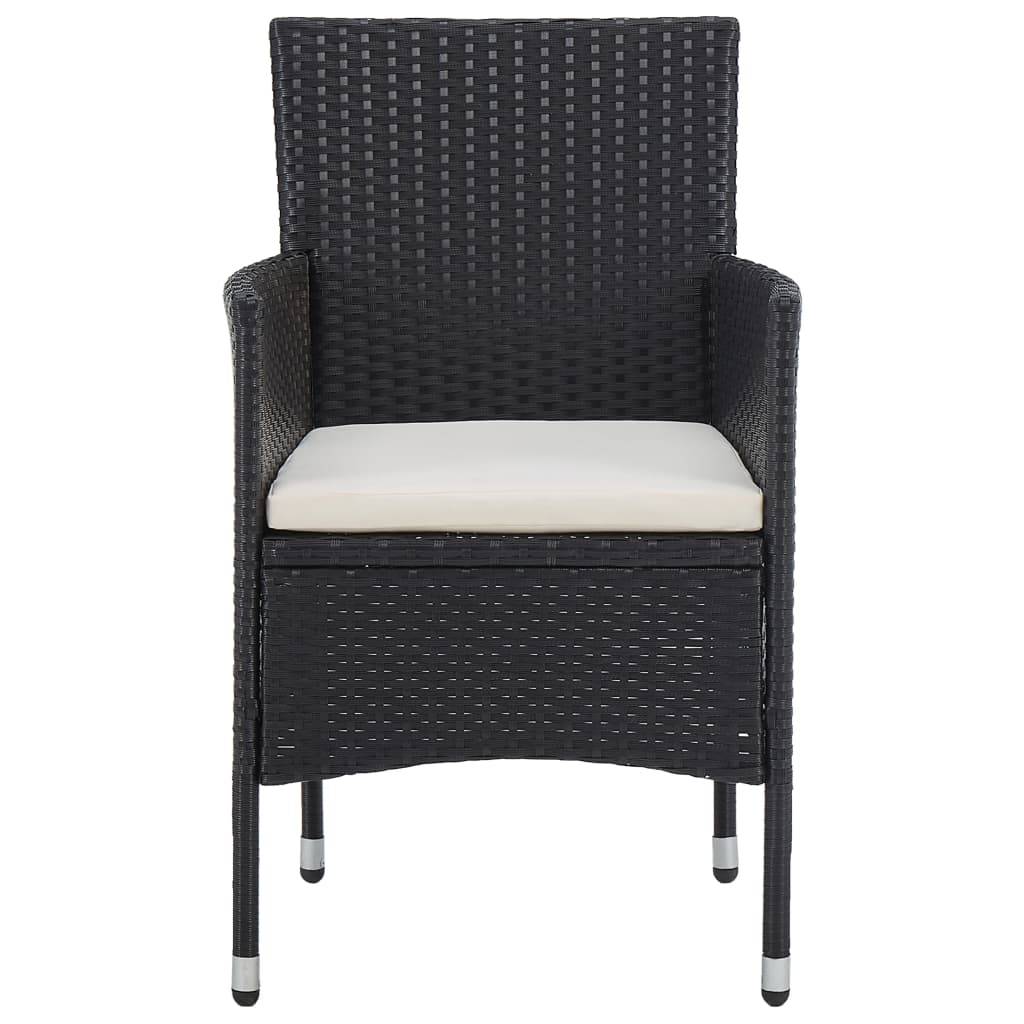 Vidaxl - Chaises de jardin lot de 2 Résine tressée Noir vidaXL 46179 - Image 9