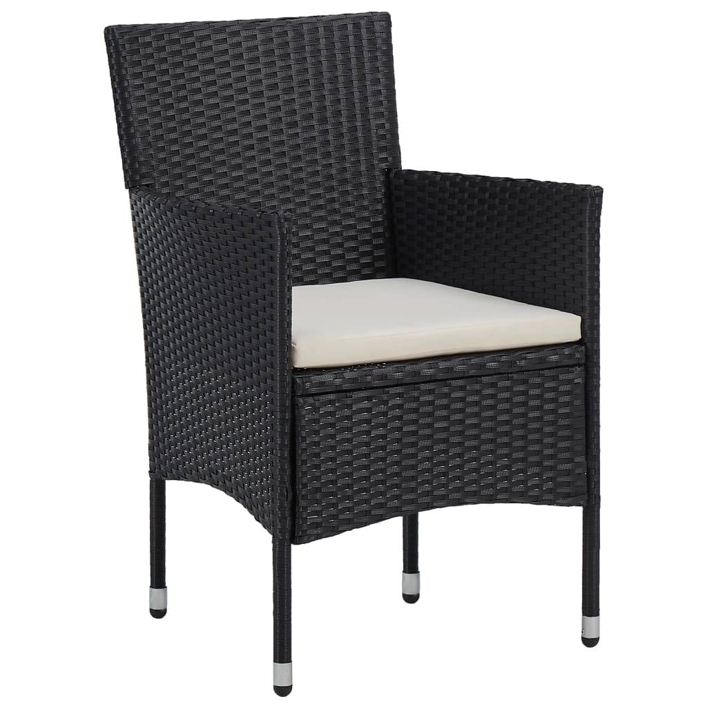 Vidaxl - Chaises de jardin lot de 2 Résine tressée Noir vidaXL 46179 - Image 2