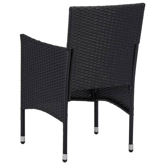 Vidaxl - Chaises de jardin lot de 2 Résine tressée Noir vidaXL 46179 - Image 6