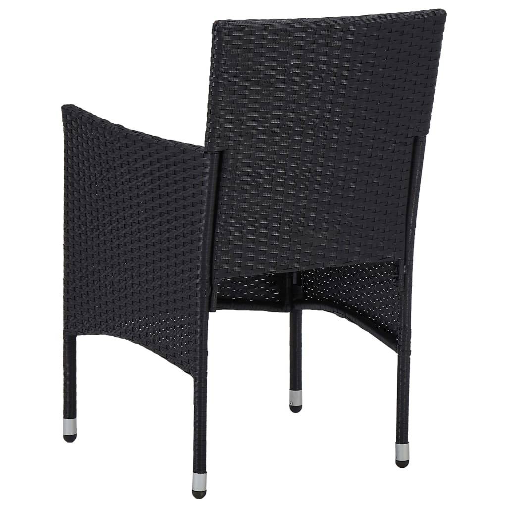 Vidaxl - Chaises de jardin lot de 2 Résine tressée Noir vidaXL 46179 - Image 6