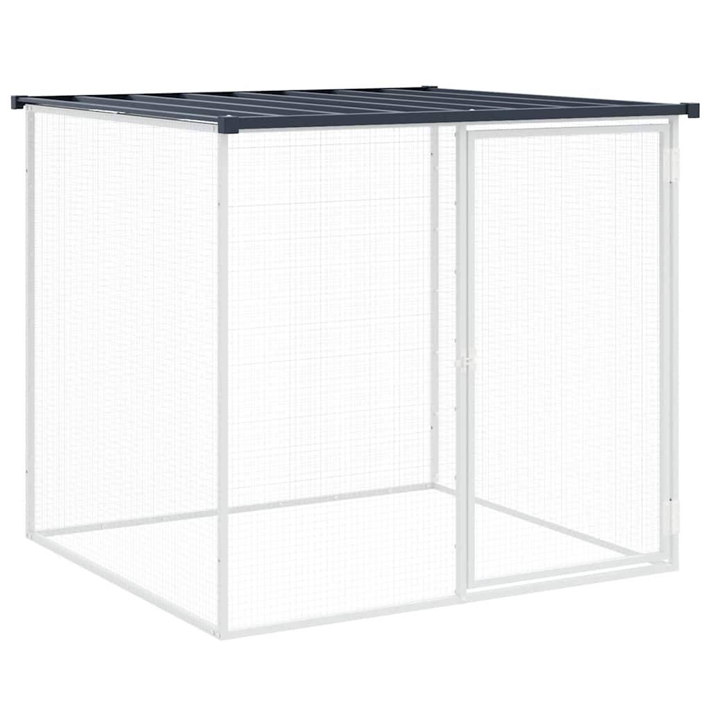 Poulailler Acier Galvanisé Pour Volailles Avec Toit Protecteur 103x98x90cm Anthracite - ComfortXL Outdoor Living - Image 2