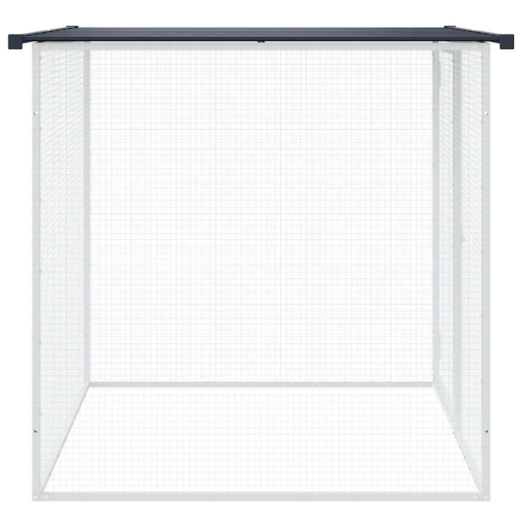 Poulailler Acier Galvanisé Pour Volailles Avec Toit Protecteur 103x98x90cm Anthracite - ComfortXL Outdoor Living - Image 4