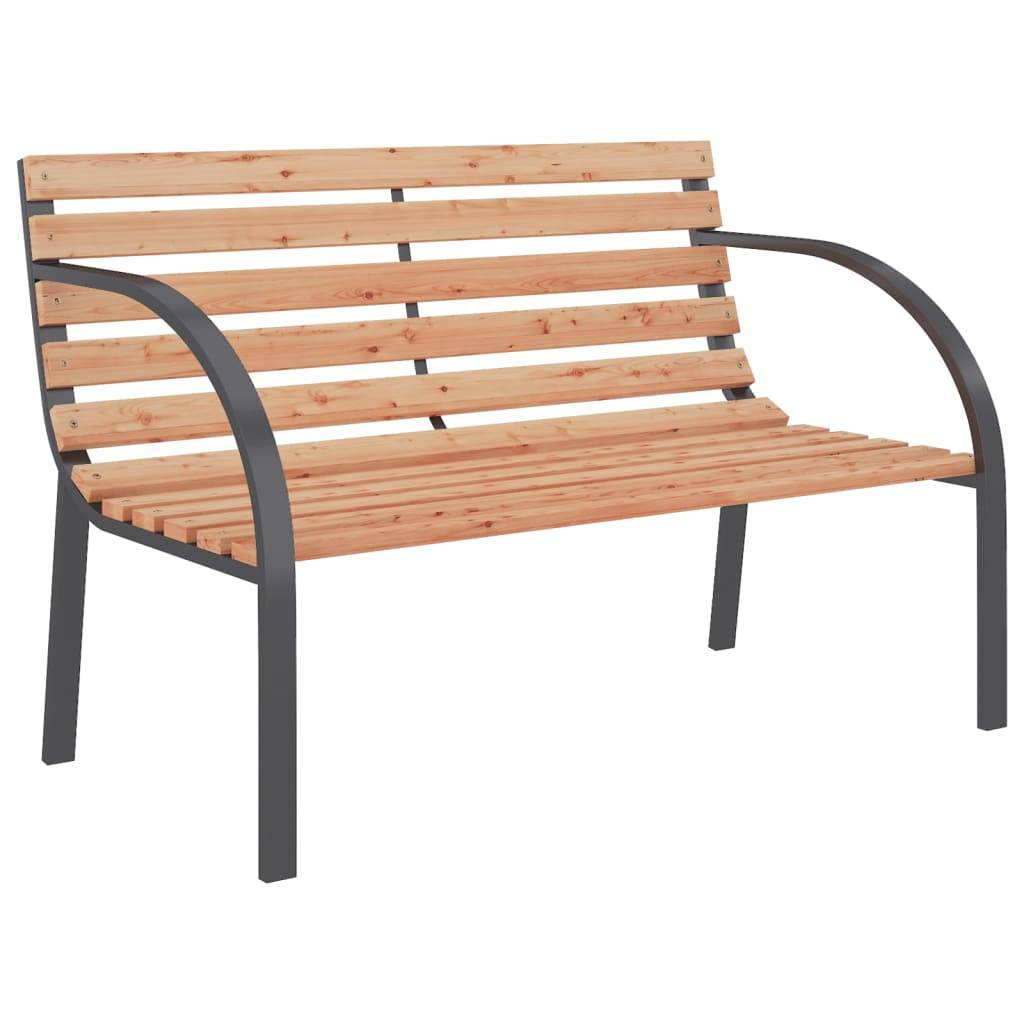 Vidaxl - Banc de jardin 120 cm Bois et fer vidaXL 41014 - Image 2