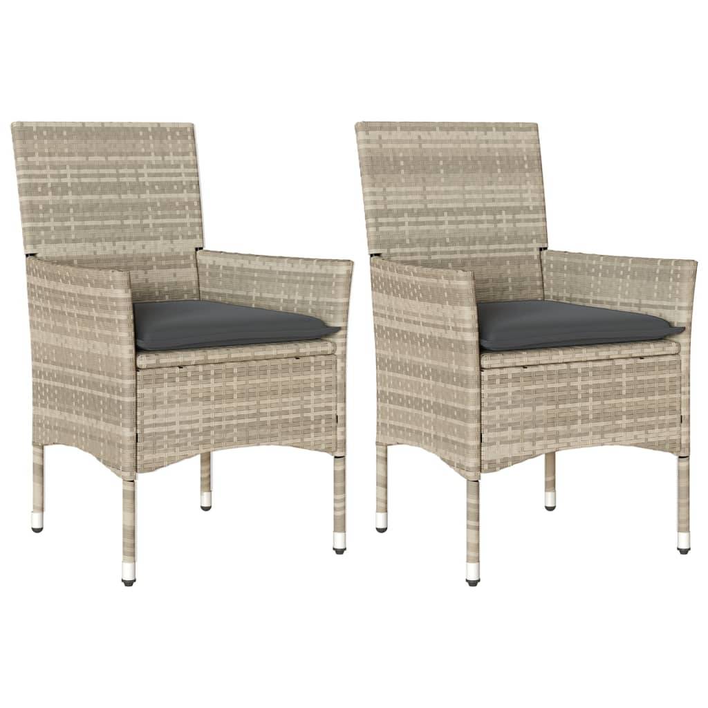 Chaise bois composite 2 places rotin gris 53 x 61 x 83 cm - Prolenta premium p382.5 - Image 1