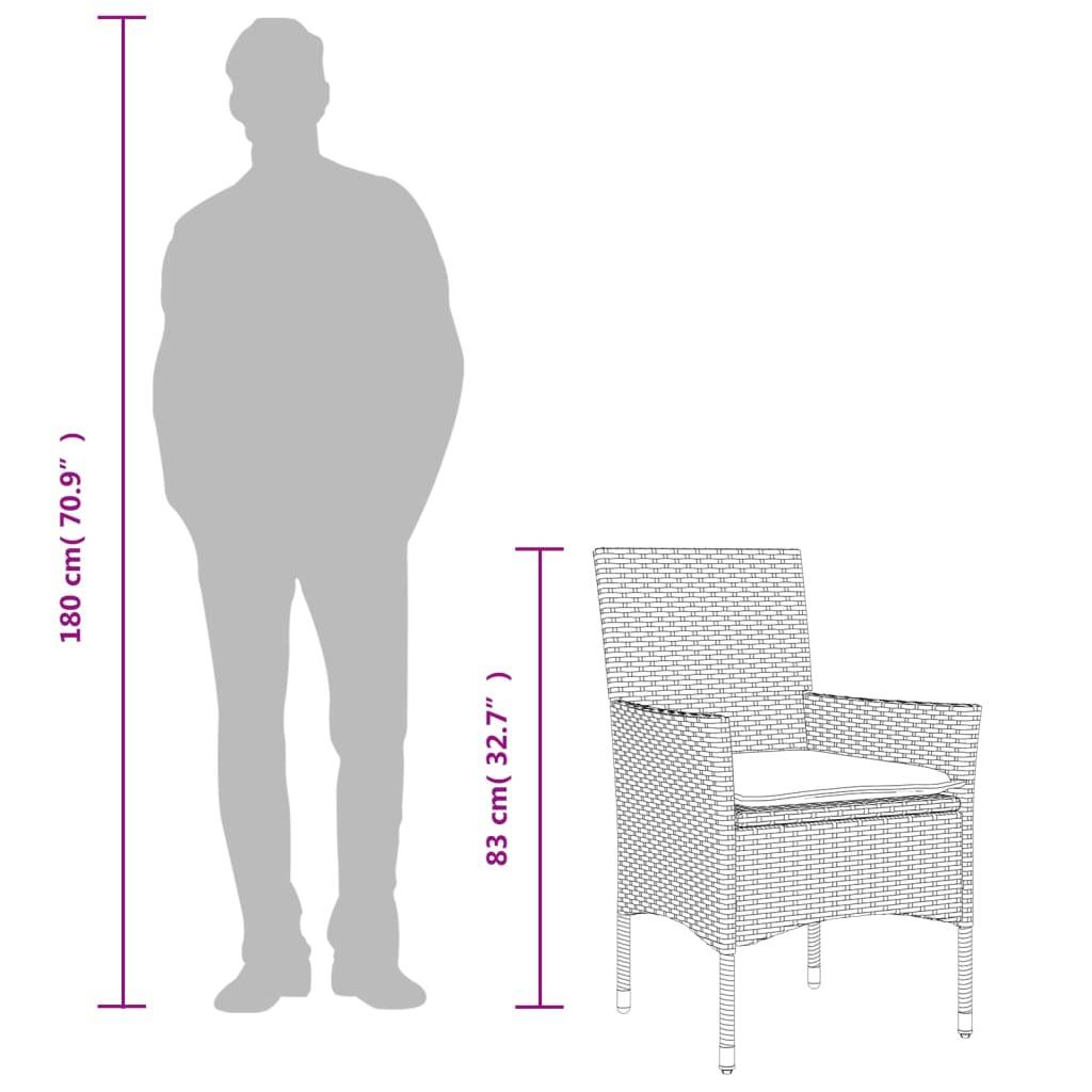 Chaise bois composite 2 places rotin gris 53 x 61 x 83 cm - Prolenta premium p382.5 - Image 9