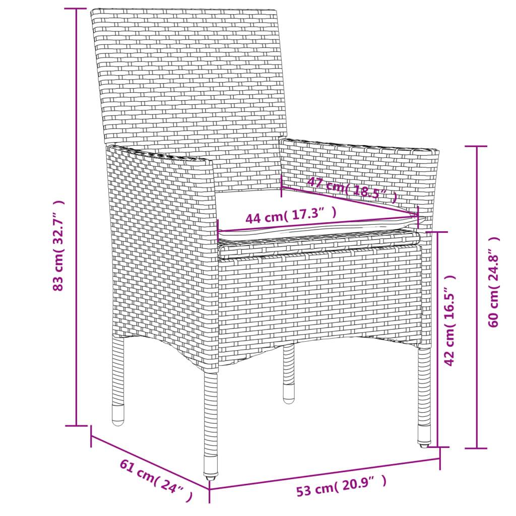 Chaise bois composite 2 places rotin gris 53 x 61 x 83 cm - Prolenta premium p382.5 - Image 10