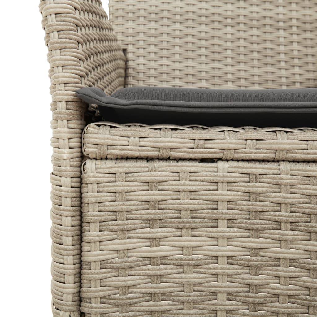 Chaise bois composite 2 places rotin gris 53 x 61 x 83 cm - Prolenta premium p382.5 - Image 8