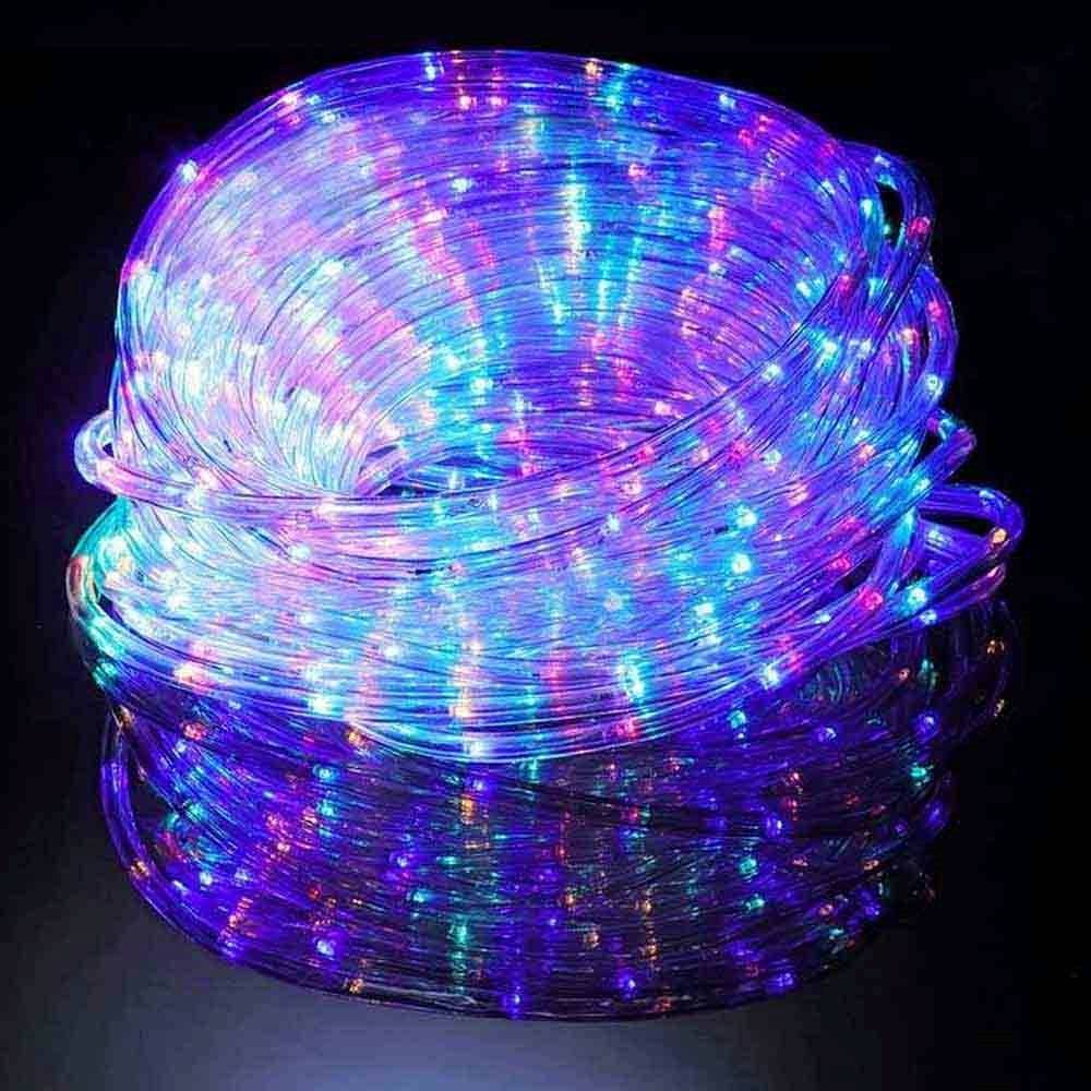 Sans Marque - Cordon lumineux solaire LED 6 à 24 m – Éclairage fixe ou clignotant, blanc ou multicolore, IP44 - 10 mètres - Multicolore - DIVERS - Image 2