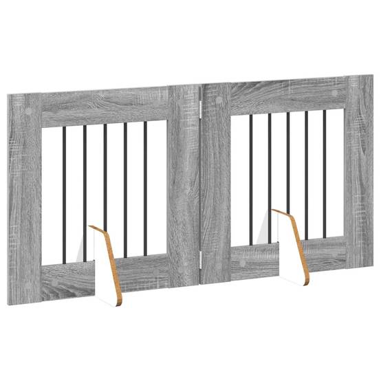 ComfortXL - Barrière de protection bois intérieur pour chien pliable modulable 120cm gris - ComfortXL Outdoor Living - Image 3
