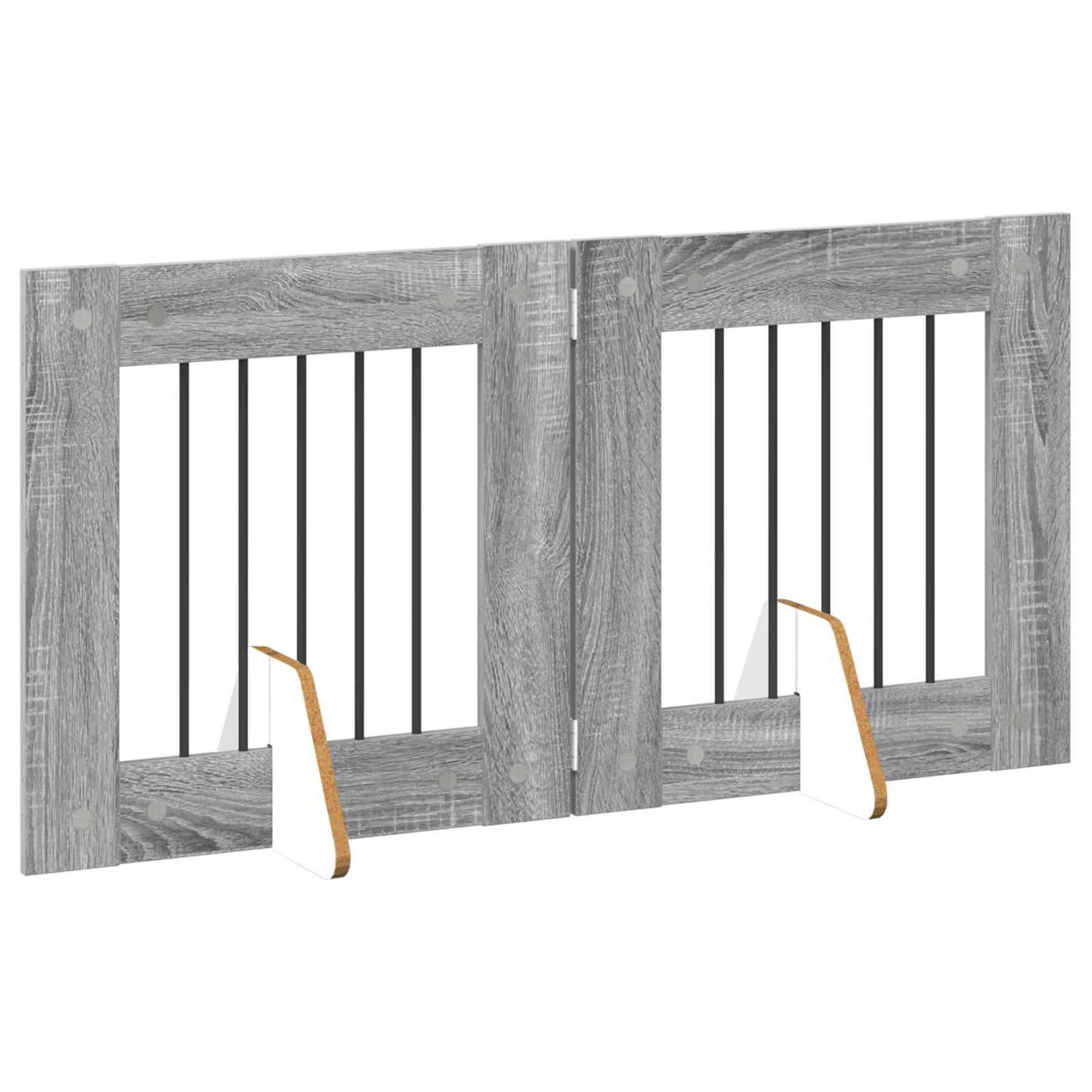 ComfortXL - Barrière de protection bois intérieur pour chien pliable modulable 120cm gris - ComfortXL Outdoor Living - Image 3