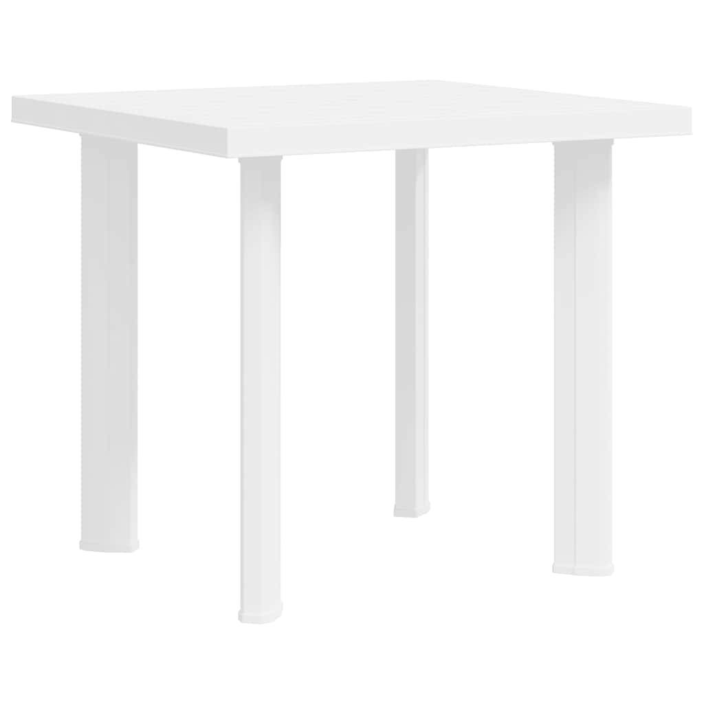 Table de jardin plastique blanc 80 x 75 x 72 cm - PANGIVO - Image 2