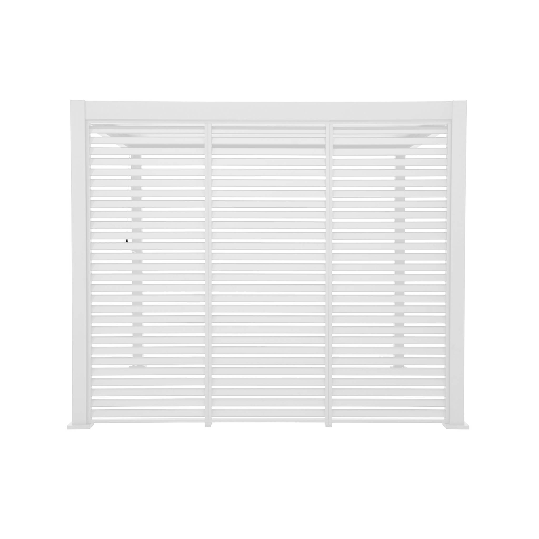 sweeek - Pergola bioclimatique aluminium 3x3 m V2 lames orientables + 3 persiennes TRIOMPHE blanc | sweeek - Image 5