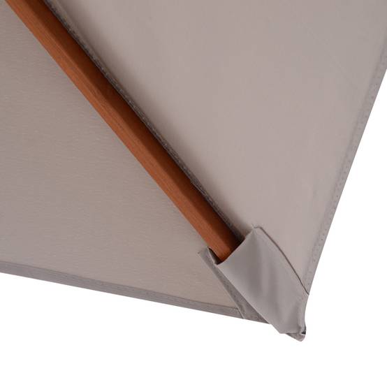 Parasol rectangulaire inclinable pour terrasse 200 x 150 x 235 cm avec mât en bois gris imperméable et anti-UV - Image 10