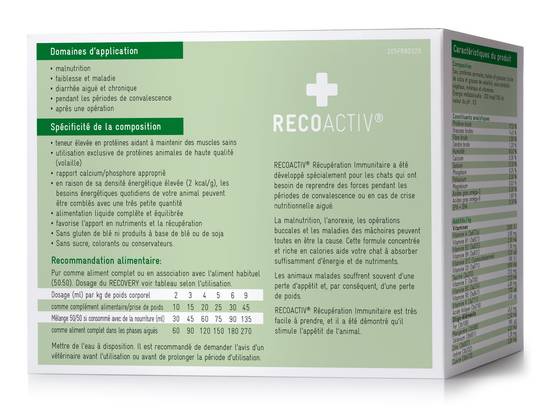 Immunitaire Tonique Recovery Immun pour chats, 3 x 90 ml, en cas de malnutrition, en convalescence, pour la prise de poids - RECOACTIV® - Image 2