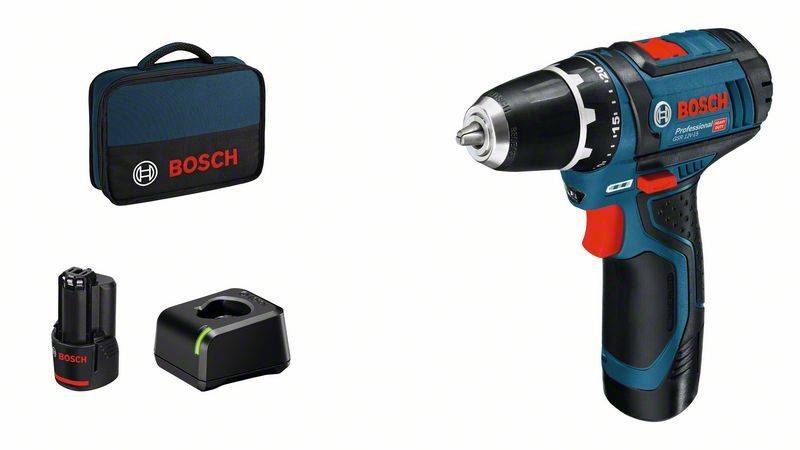 Bosch - Visseuse sans fil 12V GSR 12V-15 - BOSCH - avec 1 batterie 12V 2Ah - chargeur - housse - 060186810F - Image 1