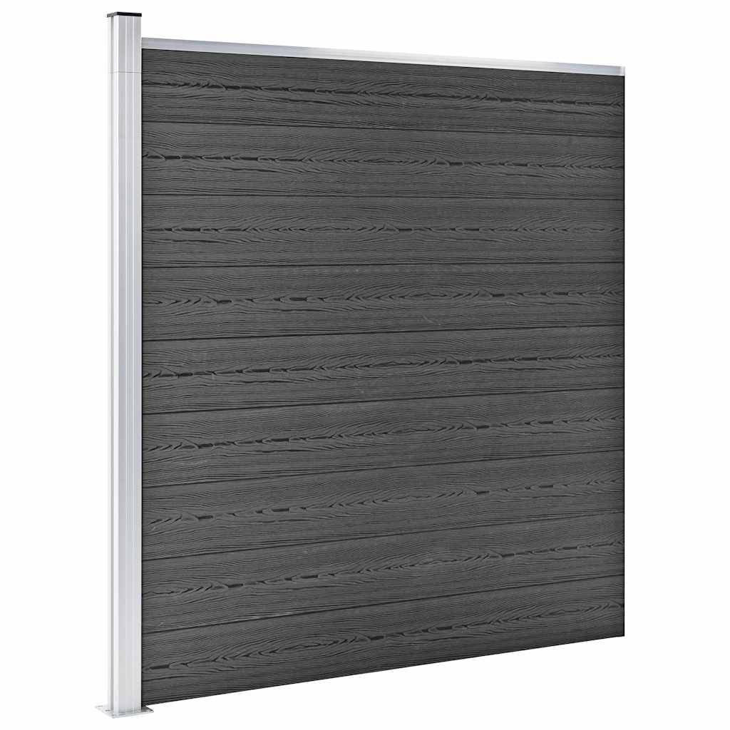 PANGIVO - Panneau de clôture WPC noir 792 x 105-186 cm - PANGIVO - Image 4